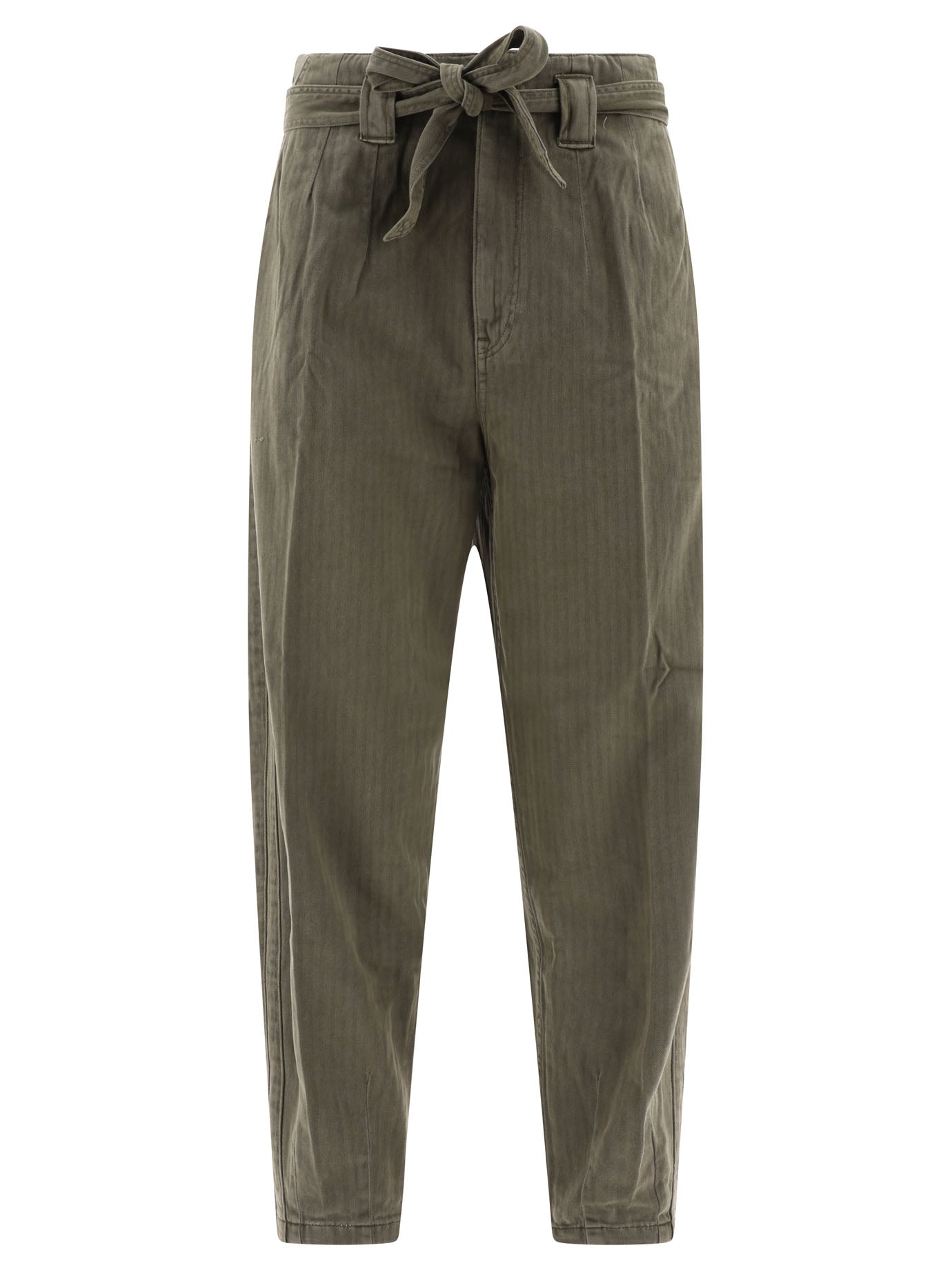 Cotton Rich Balloon Tapered Trousers | M&S US